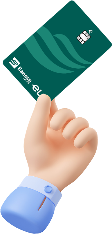 Imagem de mao segurando um cartao.